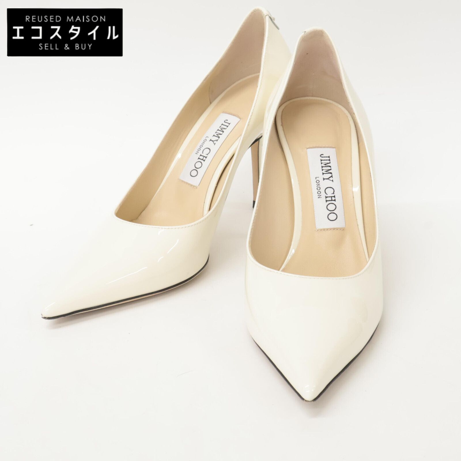 JIMMY CHOO ジミーチュウ LOVE85 パテントレザー ポインテッドトゥ ヒール 36 1 2