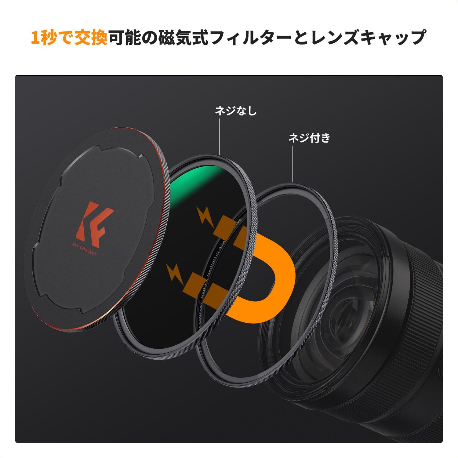 ご確認用 4点 K&F Concept 67mm 磁気NDフィルター ND1000+レンズキャップ