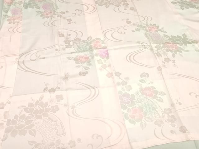 ☘️新品未使用*上質な長襦袢*雪輪花芝地紋*暈し染め*逸品*嬉しいロング丈♡ 小紋 正絹】和染紅型｜お仕立て上がり｜中古品｜疋田彩花青海