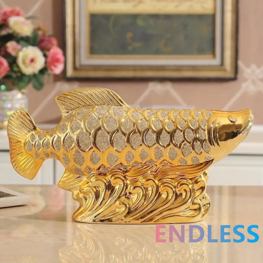 鯛 メデ鯛 蓮 蓮の花 金 ゴールド 黄金 置物 オブジェ 縁起物 開運