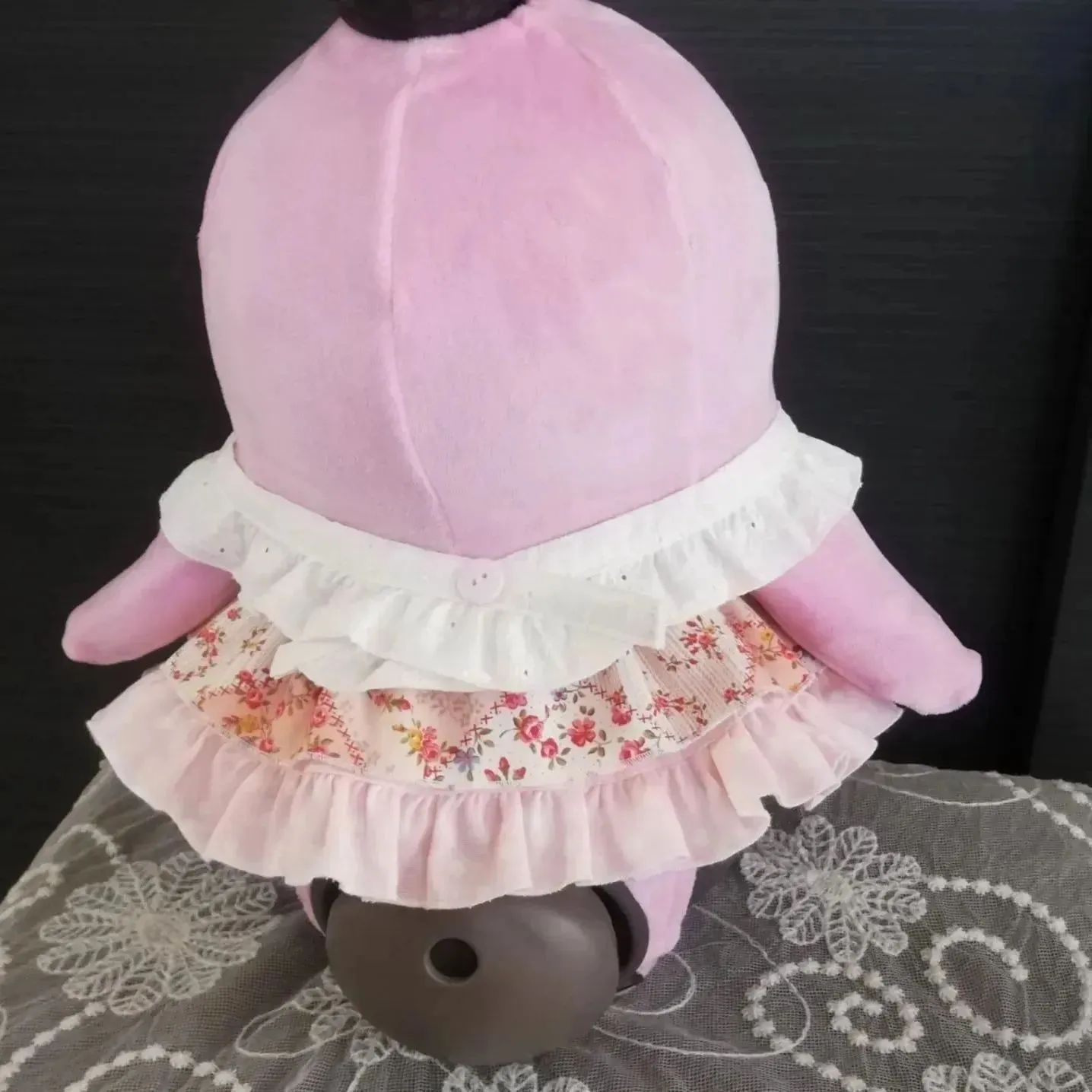 LOVOT ラボット服 ピンク系パッチワーク柄 エプロンドレス ワンピース