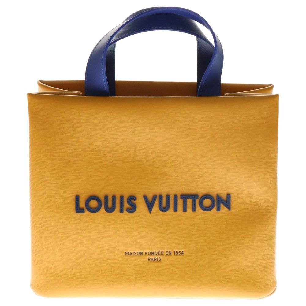 LOUIS VUITTON ルイ・ヴィトン ショッパー トート MINI  2Wayショルダーバッグ オレンジ ブルー M15237 IC レディース【中古】 LOUIS VUITTON - LOUIS VUITTON ルイ・ヴィトン ショッパー トート