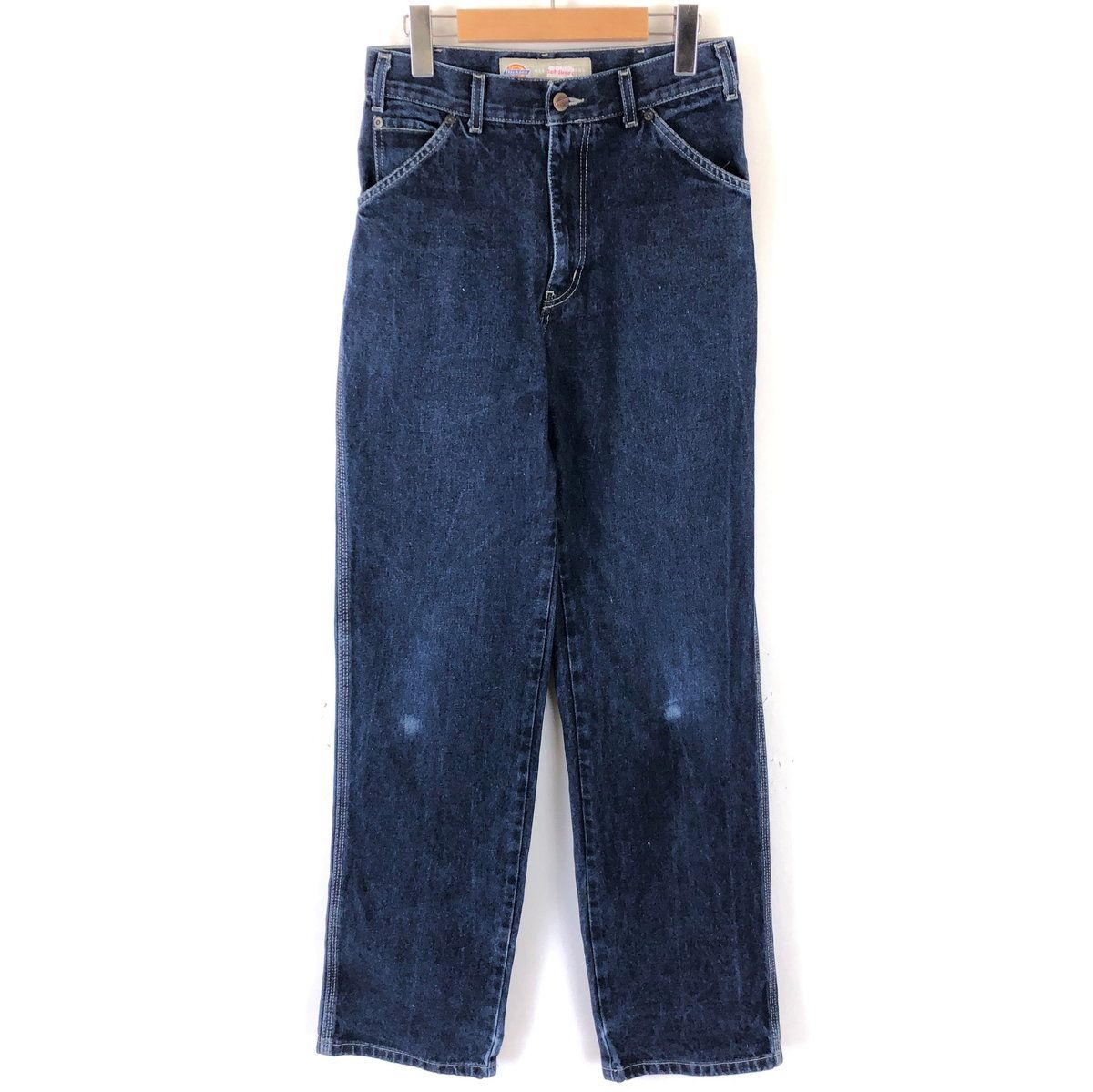 【古着】 Dickies ディッキーズ デニムパンツ ワークパンツ ネイビー系 メンズW28 【中古】 n035004