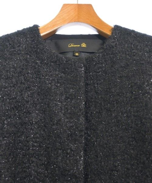 Drawer ドロワー ノーカラージャケット 38(M位) 0197625Y0055 Drawer（ドロワー）ノーカラージャケット 黒 サイズ:38(M位