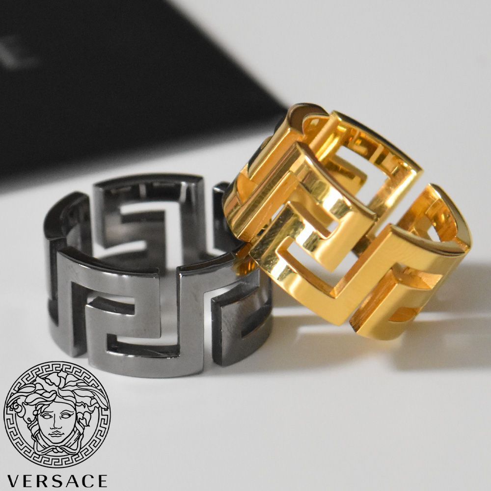 VERSACE メデューサ グリーク リング メンズ 指輪 ゴールド 新品未使用