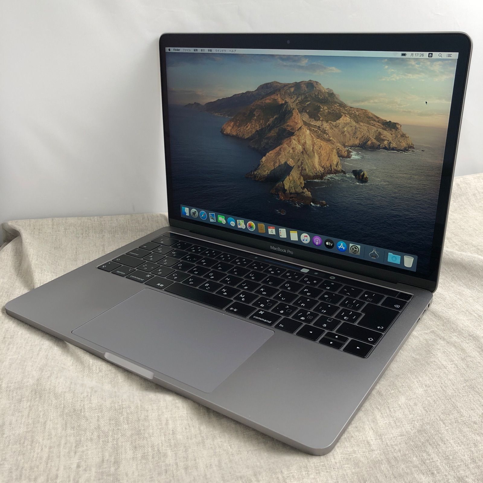 【本体のみ】Apple MacBook Pro (13インチ， 2019， Thunderbolt 3ポート x 4)【Touch Bar・i7・16GB・512GB】A1989 EMC3358/LT-240282（168855）