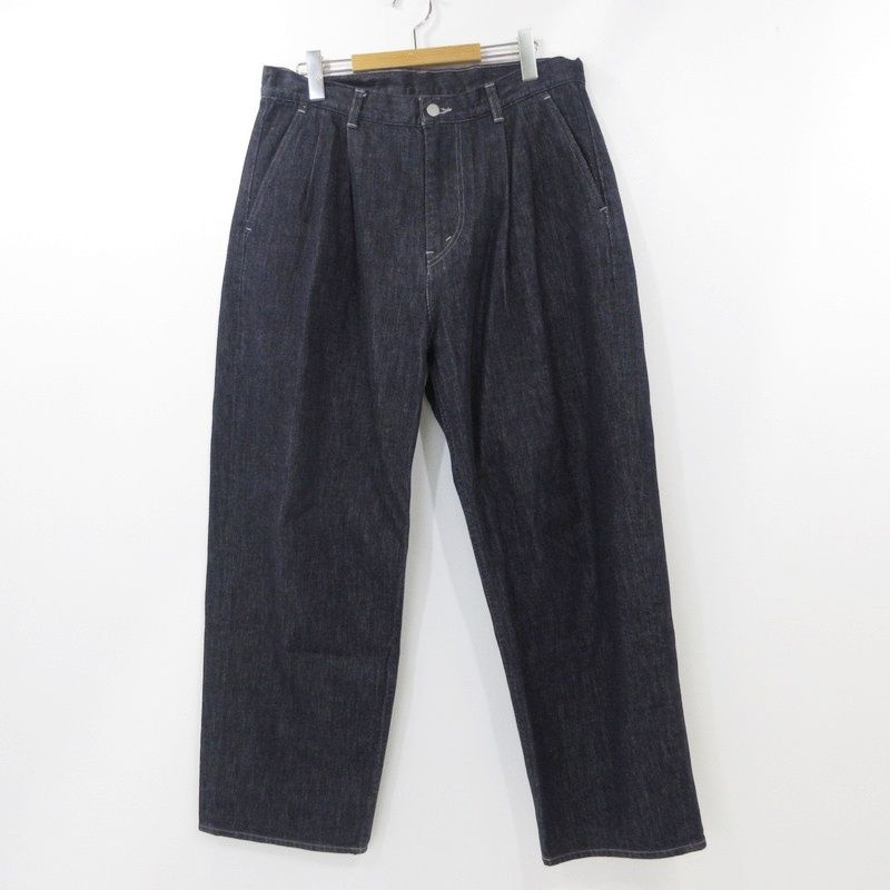 【姫路東店】 中古 Graphpaper | グラフペーパー デニムパンツ Colorfast Denim 2 Tuck Pants GM201-40095B ブルー サイズ：1 【107】