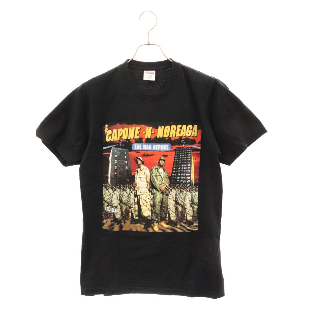 SUPREME (シュプリーム) 16AW The War Report Capone-N-Noreaga The War Report Tee ワーリポート プリント クルーネック カットソー 半袖Tシャツ ブラック