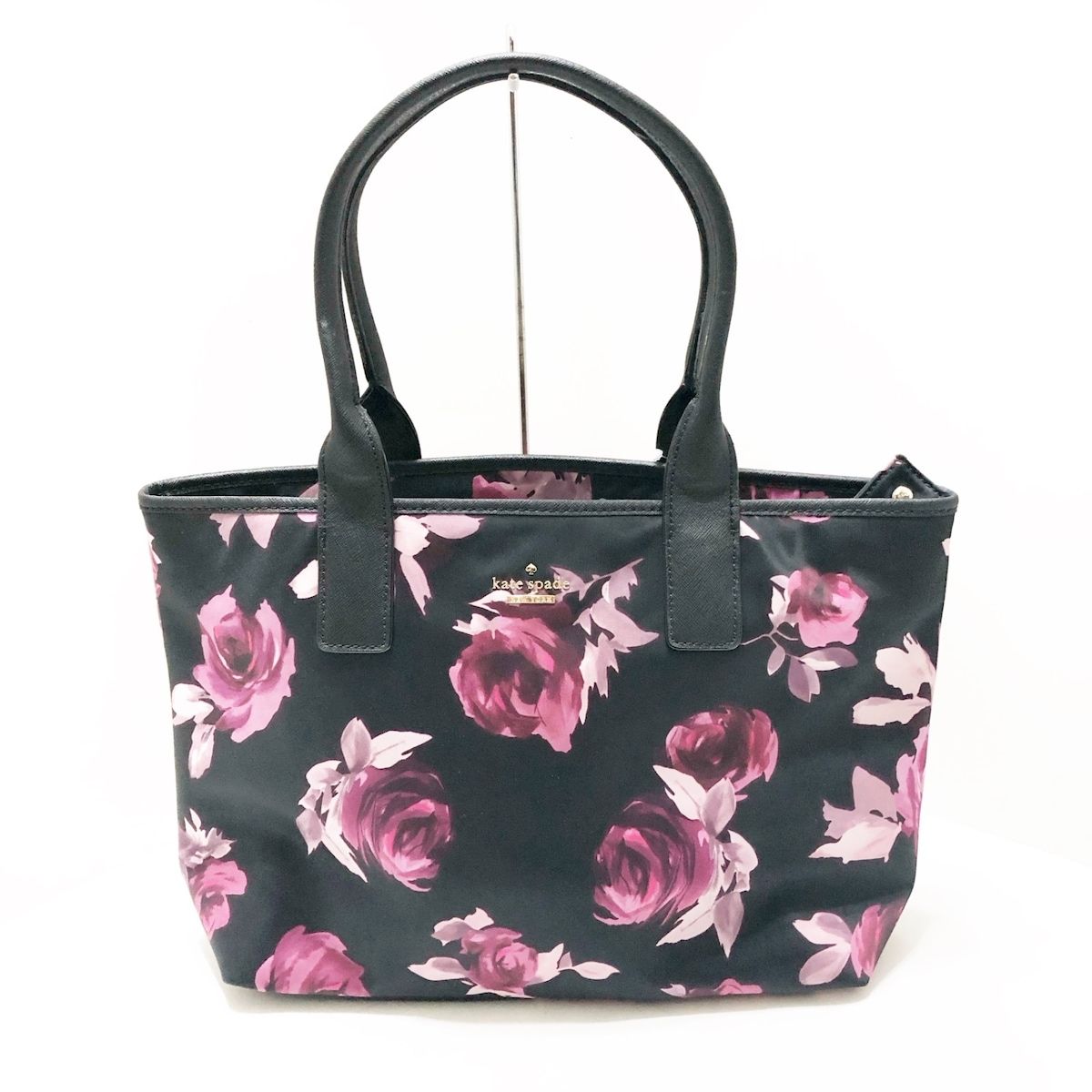 Kate spade(ケイトスペード) トートバッグ美品 - PXRU5911 黒×ピンク