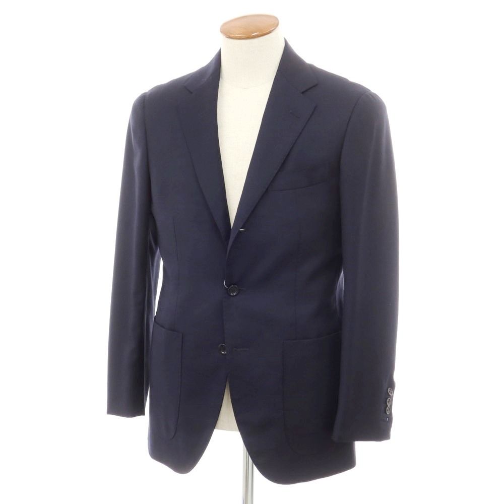 【中古】ビームスエフ BEAMS F Loro Piana ウール テーラードジャケット ネイビー【サイズ46】【メンズ】