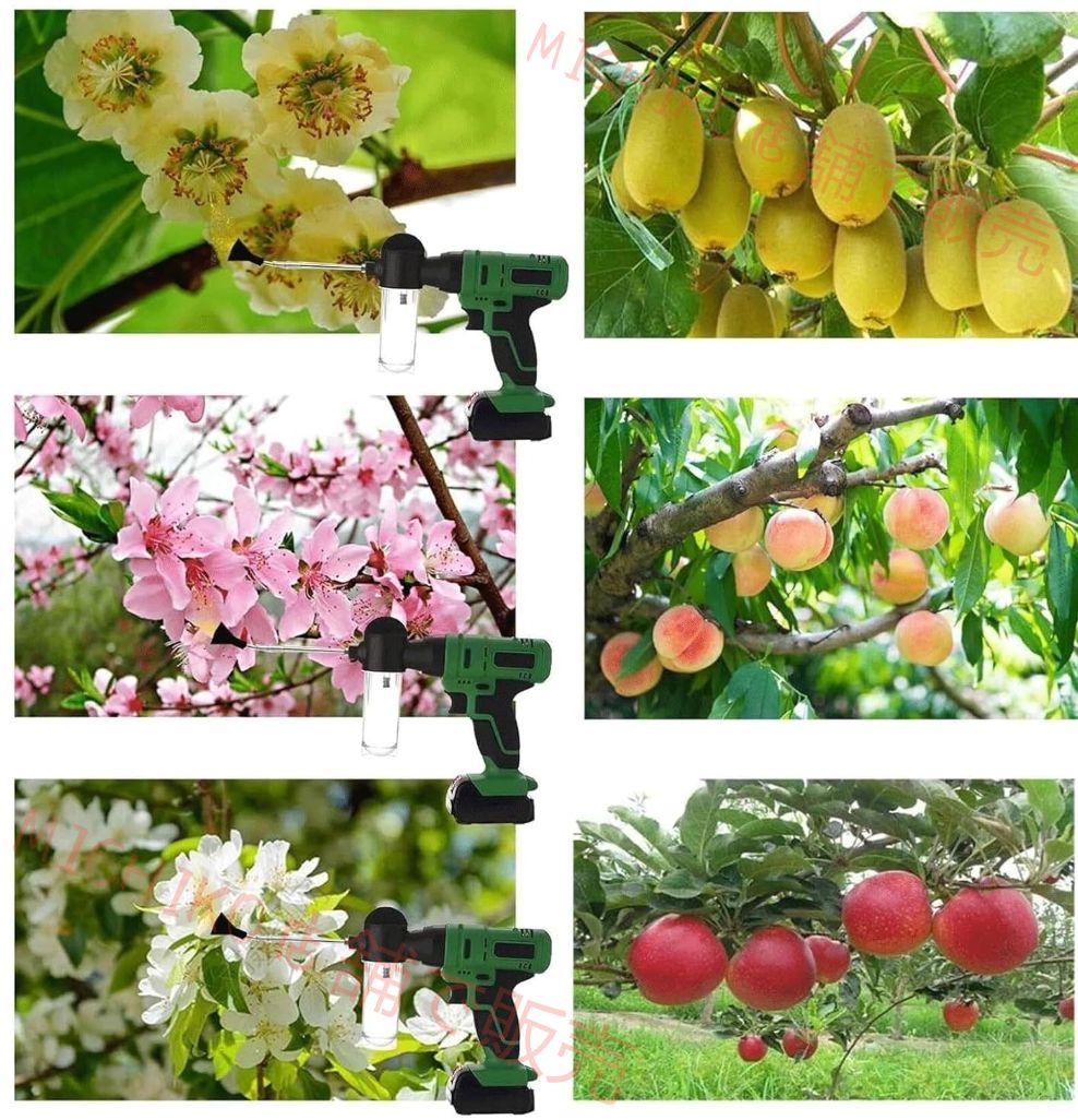 授粉機 電動送粉機 受粉ツール 果樹花粉交配機 連続均一噴出 伸縮ノズル 花粉 人工授粉 省エネ 長時間使用 バッテリー付き 長さ調節 キウイ リンゴ ナシ ドラゴンフルーツ 受粉ツール 授粉装置 HRDEVELOPMENT_JP