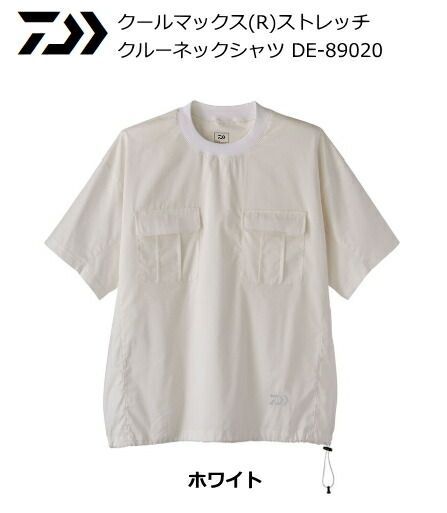 ダイワ クールマックスRストレッチ クルーネックシャツ DE-89020 ホワイト XLサイズ / 釣具 / daiwa (SP)