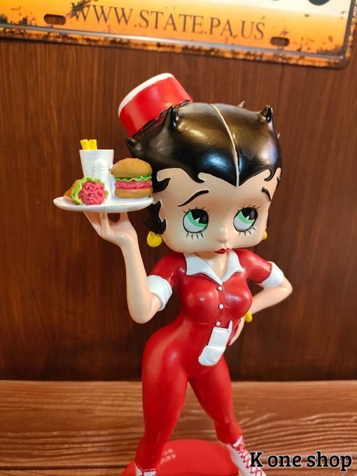 大きめ【ベティブープ ダイナーフィギュア】H30.5cm Betty Boop