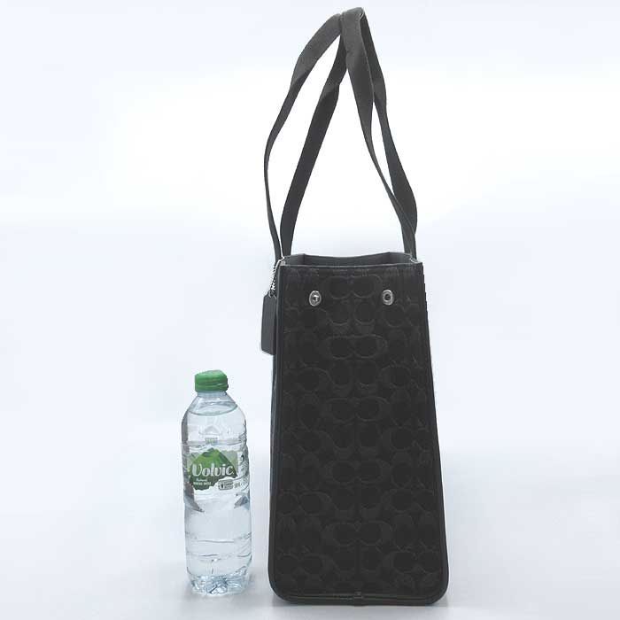 コーチ トートバッグ COACH SMITH デニムキャンバス ラージトート 肩掛け A4対応 CBB67 SV BK アウトレット レディース DECORATOM_COM_BR