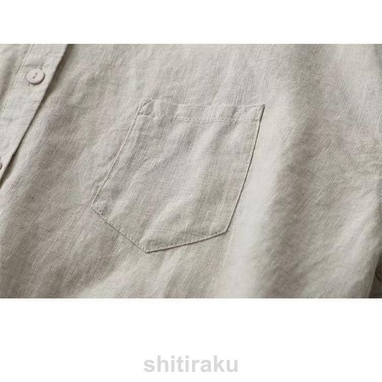 シャツ レディース 七分袖 ガーゼ チュニック ブラウス 夏 綿麻 スタンドカラー ロングシャツ トップス 白シャツ 無地 30代 40代 通勤 オフィス 着痩せ シャツ レディース 七分袖 ガーゼ チュニック ブラウス 夏 綿麻