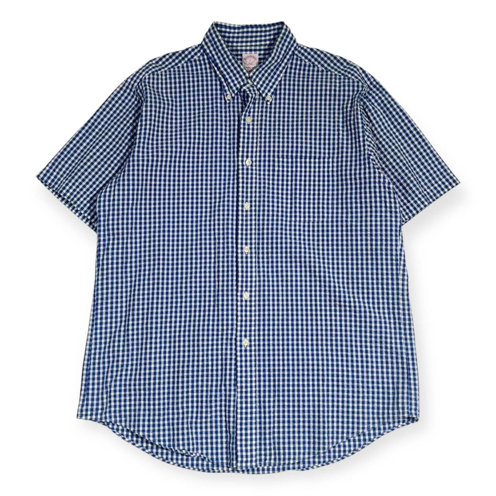 BROOKS BROTHERS　BD　半袖シャツ　ヒッコリー　S　アメリカ製 BROOKS BROTHERS BD 半袖シャツ ヒッコリー S アメリカ製 - メルカリ