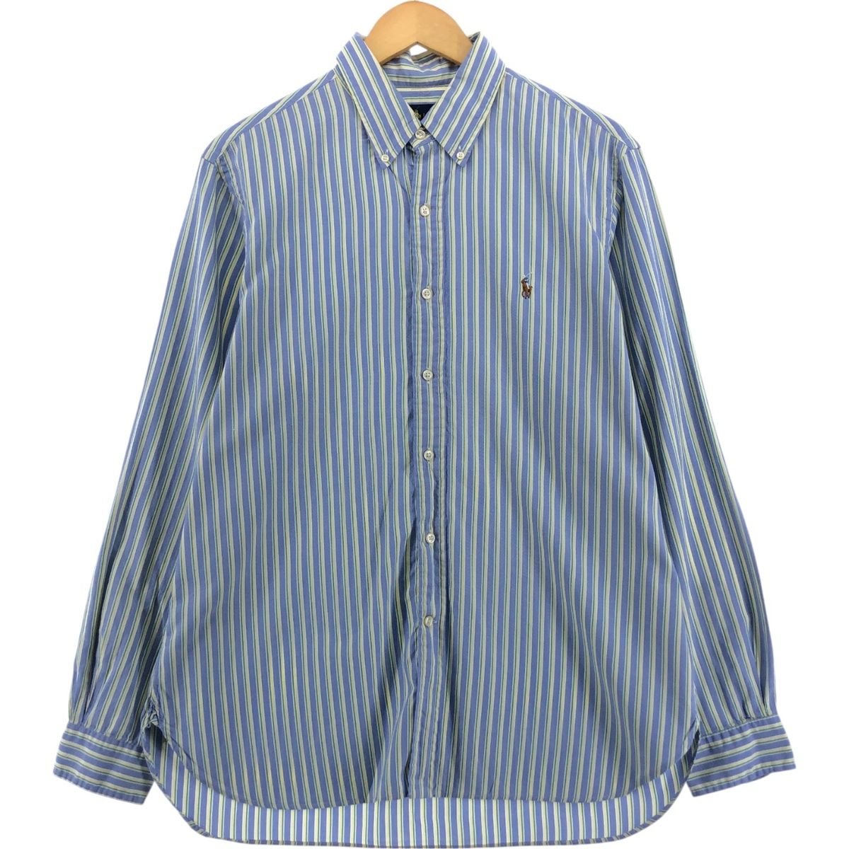 古着 ラルフローレン Ralph Lauren 長袖 ボタンダウンストライプシャツ メンズL相当/eaa512373
