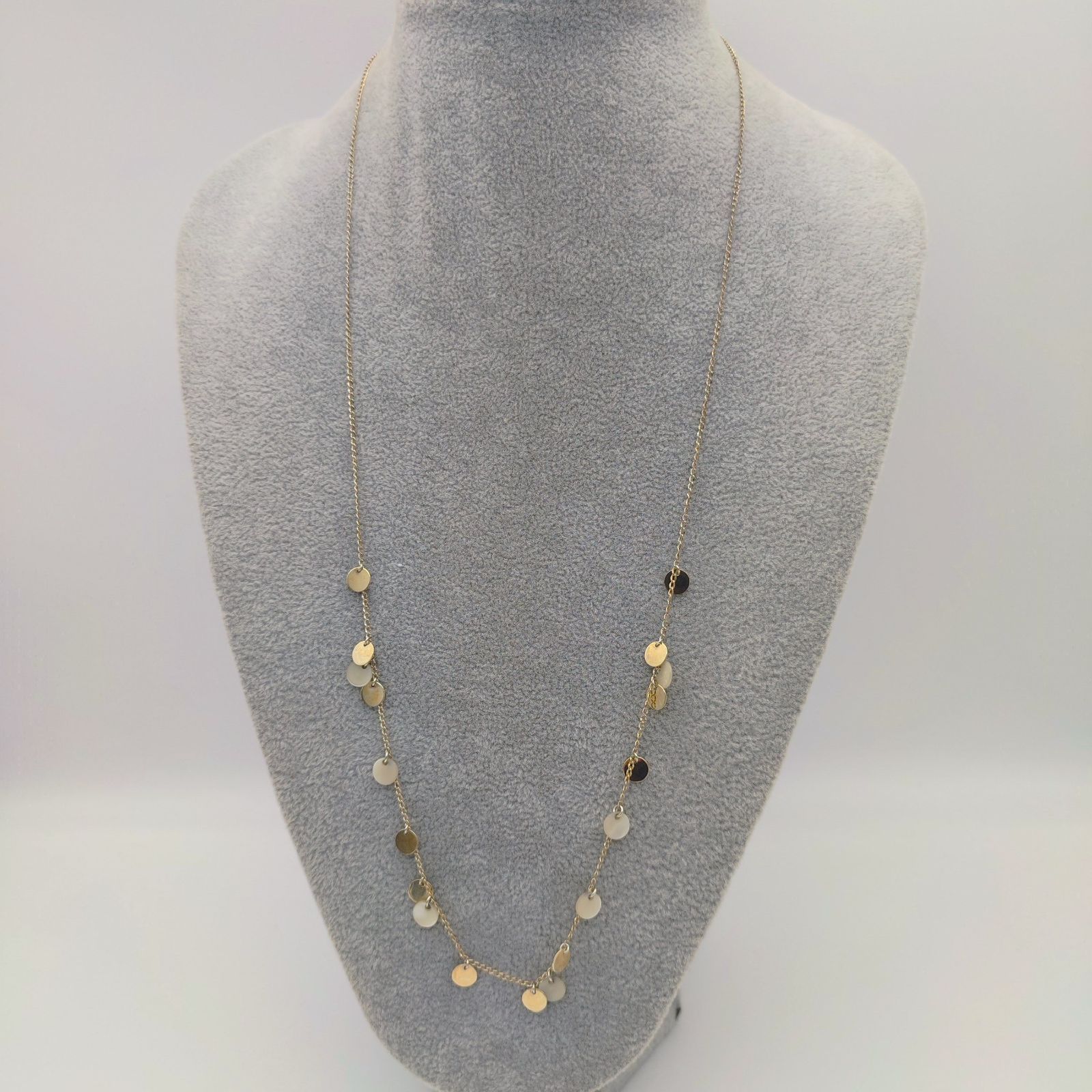 美品】ete エテ ロングネックレス シェルxゴールド シルバー925 