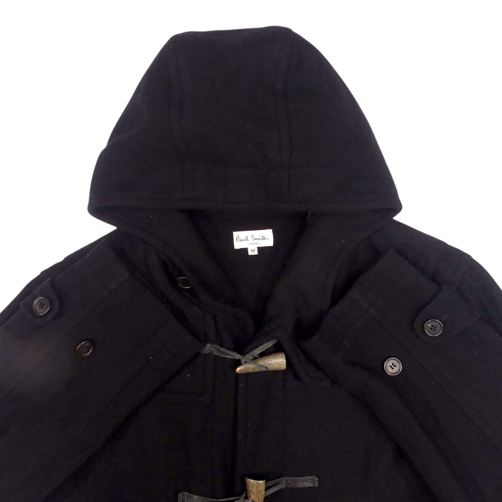 ポールスミス Mサイズ 日本製 ウール ダッフルコート 黒 paul smith Paul Smith ポールスミス ダッフルコート ロング M メンズ