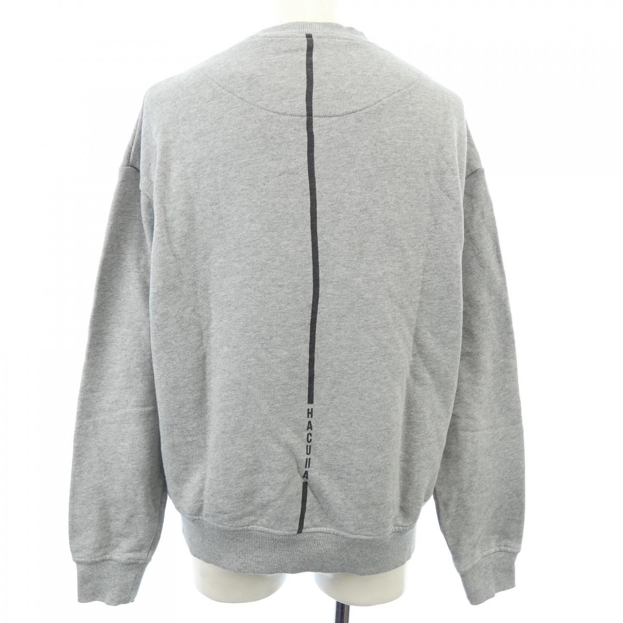 Haculla ハキュラ スウェット Haculla】DISTRESSED HACULLA SWEATER（BLACKWHITE）(XL BLACK