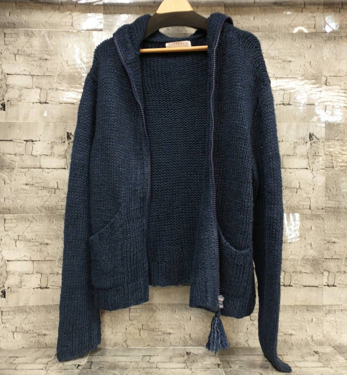 GOOD ENOUGH グッドイナフ ニット パーカー ジップアップ サイズL