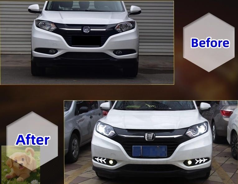 ホンダ ヴェゼル RU1 2 3 4 前期 2013－2017年 フロントフォグランプ ディライト 外装カスタム サイド2P