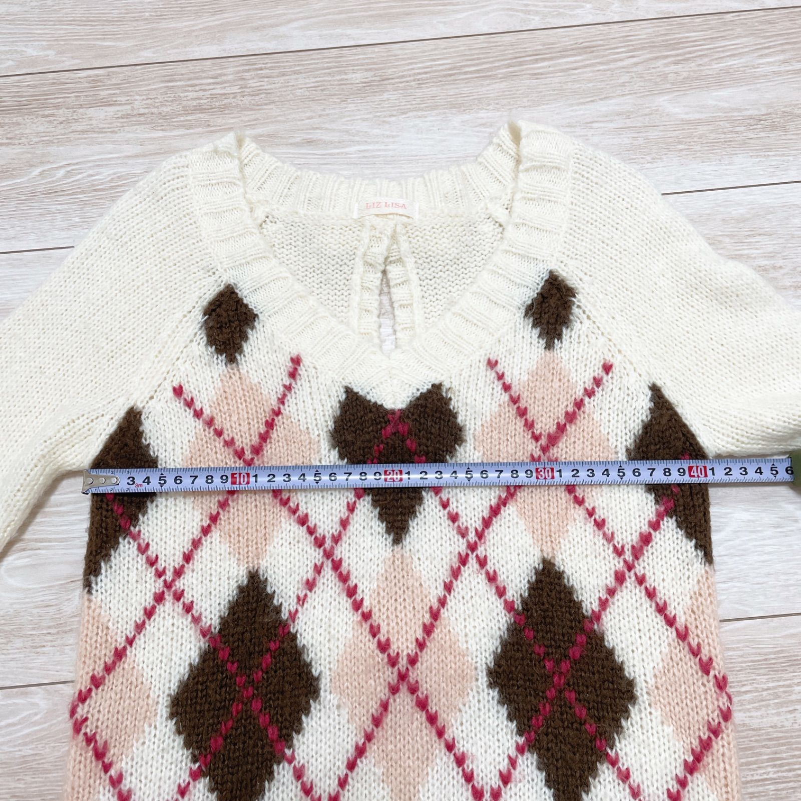 LIZLISAアーガイル柄ニットセーター LIZ LISA系 アーガイルニットセーター - メルカリ
