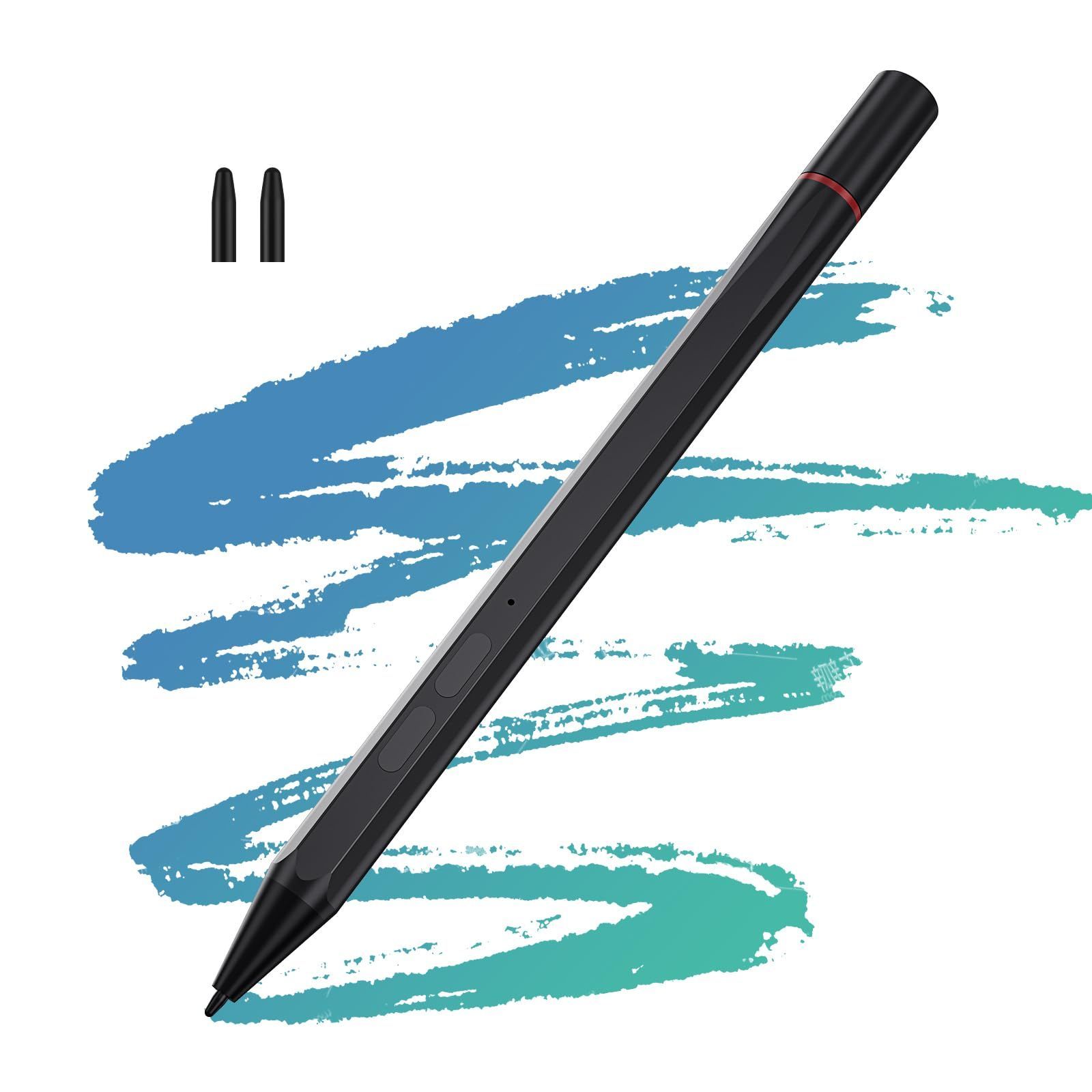 人気商品 4096段階筆圧感度 4096ペン対応タブレット 高感度 超精密 4096レベルスタイラスペン 自動接続 誤作動防止 Proタッチペン 単4形4A電池内蔵 長いバッテリー寿命 Pad 交換 なペン先が2本付属 iPlay60 Pad iPlay6