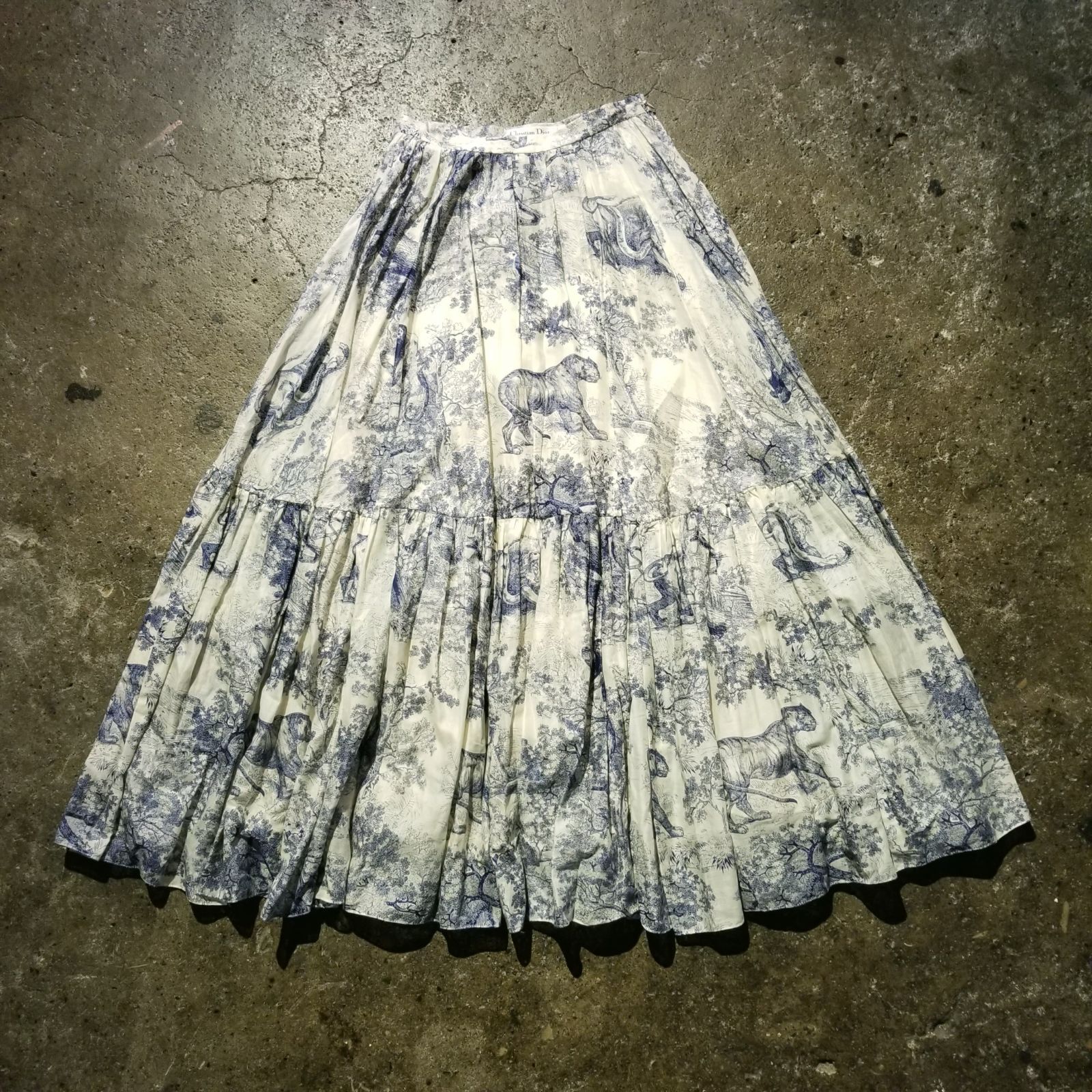 ChristianDiorディオールプリーツスカート34 Christian Dior 19ss トワルドジュイ ボリュームプリーツ