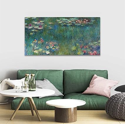 在庫処分】ポスター モネ 睡蓮 油絵 アートパネル 複製画 大型
