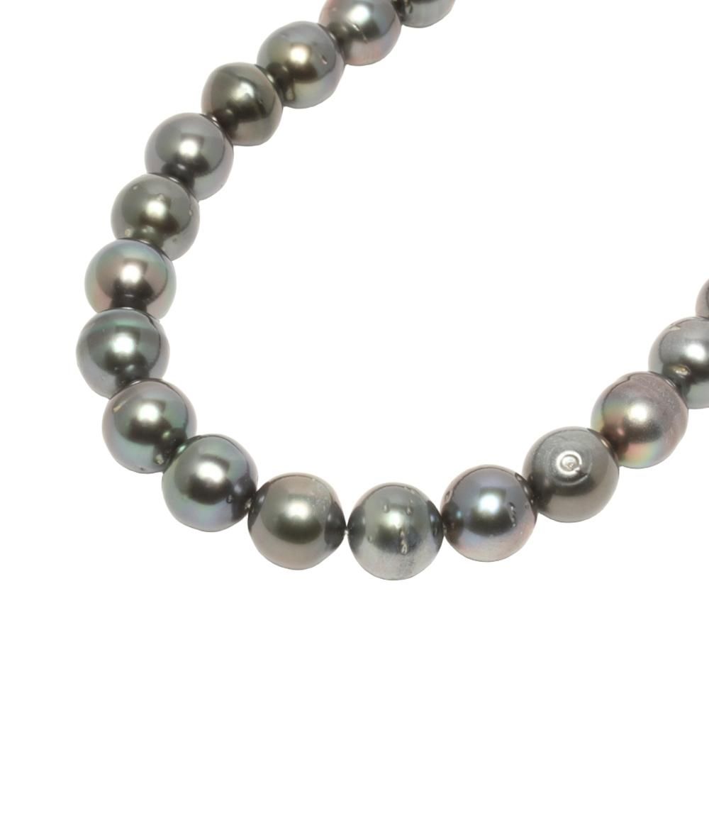 ネックレス SV 黒蝶真珠 10.0-11.0mm レディース