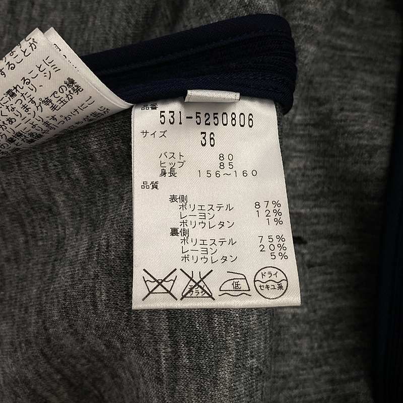 ADORE / アドーア | ノーカラーミディコート | 36 | ネイビー