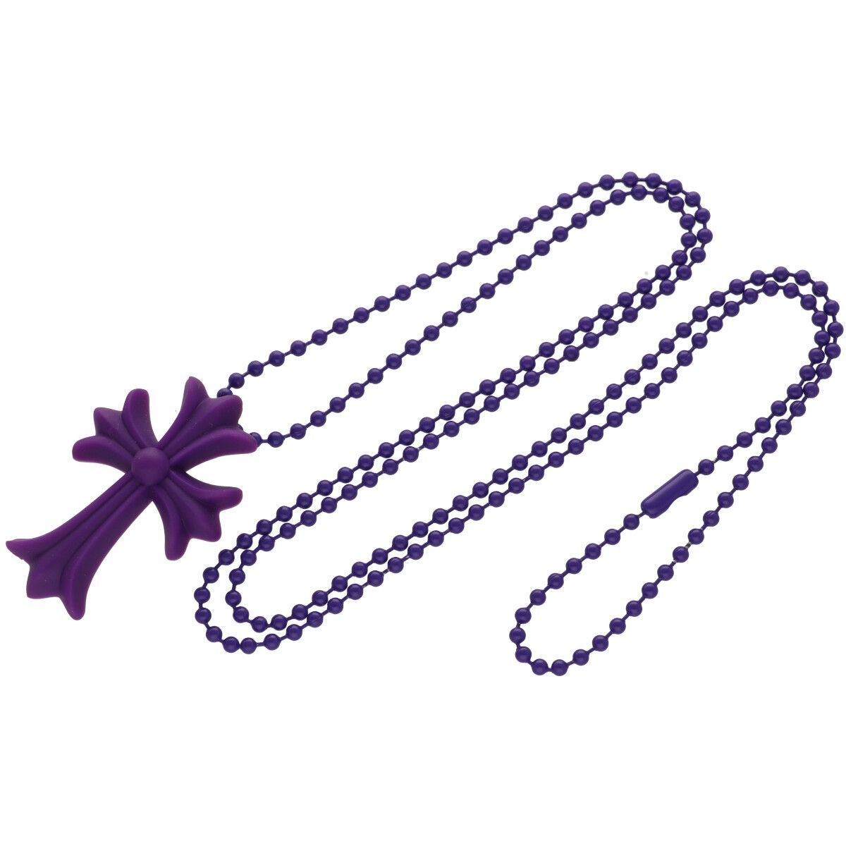 CHROME HEARTS クロムハーツ ラバー スモールCHクロス パープル 紫 ネックレス ペンダント RS その他 アクセサリー