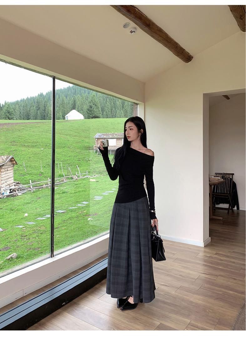 ロングプリーツスカート 春の高見えデート必須アイテム SIROKUMA-CORPORATION_COM