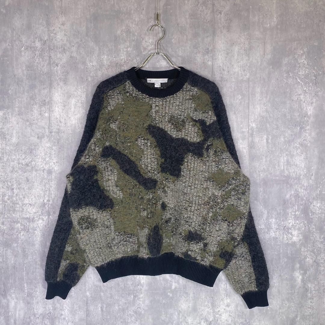 Y-3』ワイスリー (M) カモフラージュ柄 オーバー モヘアニット - メルカリ