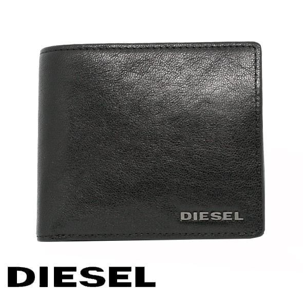 ディーゼル 財布 X03925 PR271 T8013 二つ折り財布 ブラック 小銭入れあり メンズ DIESEL