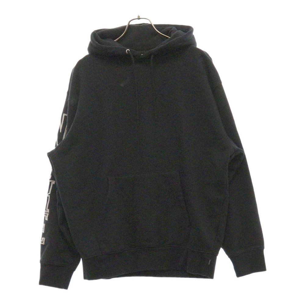 SUPREME シュプリーム 24SS ×NIKE Hooded Sweatshirt ナイキ アームロゴプリント スウェットプルオーバーパーカー ブラック FQ0759-063