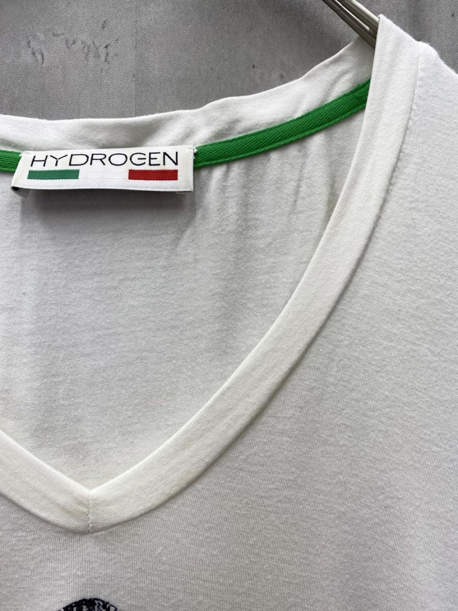 【HYDROGEN】(韓国) ウーブン ユーティリティ Tシャツ 半袖 2色 バイカラーTシャツ 韓国半袖 カジュアル[品番：AGCW0003773