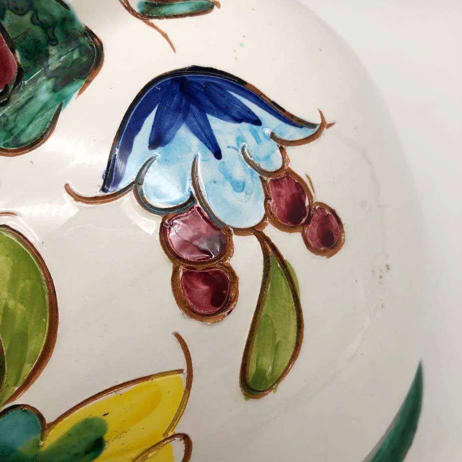 イタリア陶器　花瓶 Amazon.co.jp: イタリア製 バラ 陶花 両手付 小 花瓶