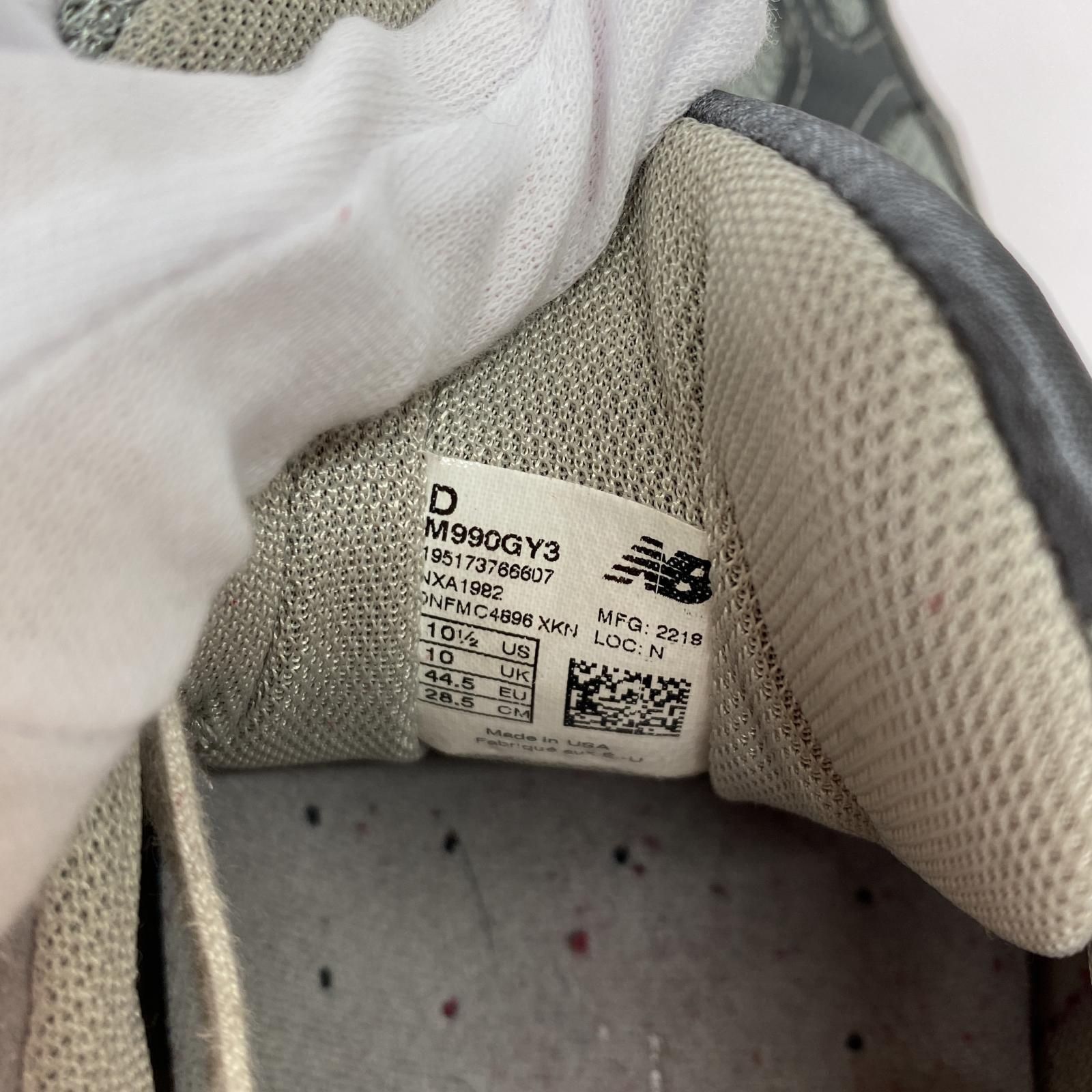 NEW BALANCE M990GY3 28.5 グレー - メルカリ