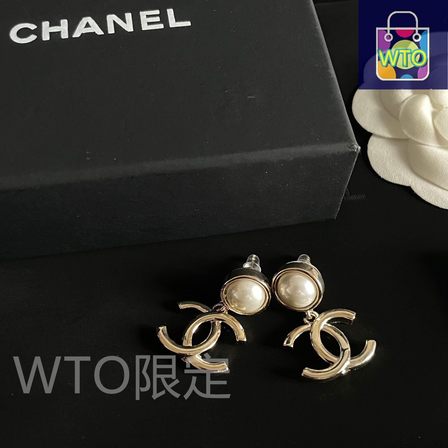 CHANEL シルバー ロゴ ピアス ビンテージ 未使用 保管期間有り 箱付き❗️ CHANEL シルバー ロゴ ピアス ビンテージ 未使用 保管期間有り