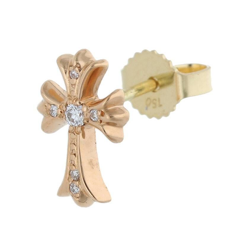 クロムハーツ 22K CH CRS 2 FAT P/DIA/CHクロスファットスタッド PAVE