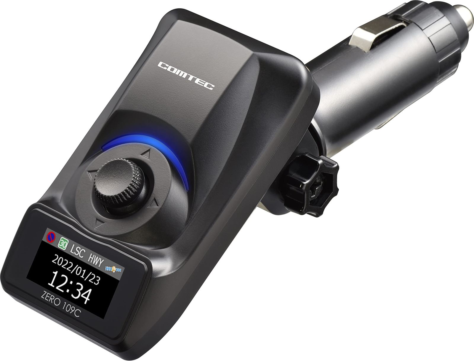 109C ZERO 液晶搭載 シガーソケット挿入タイプ GPSレシーバー 無料データ更新 コムテック