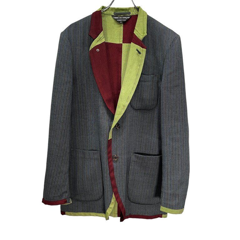 COMME des GARCONS HOMME PLUS 01SS ストライプリバーシブルチェック2B 
