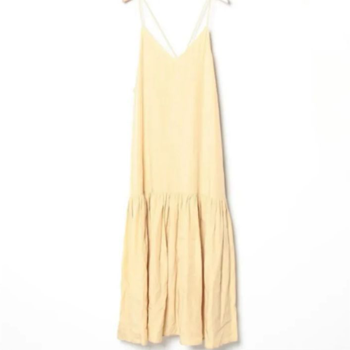 ADAM ET ROPE ティアードキャミワンピース イエロー