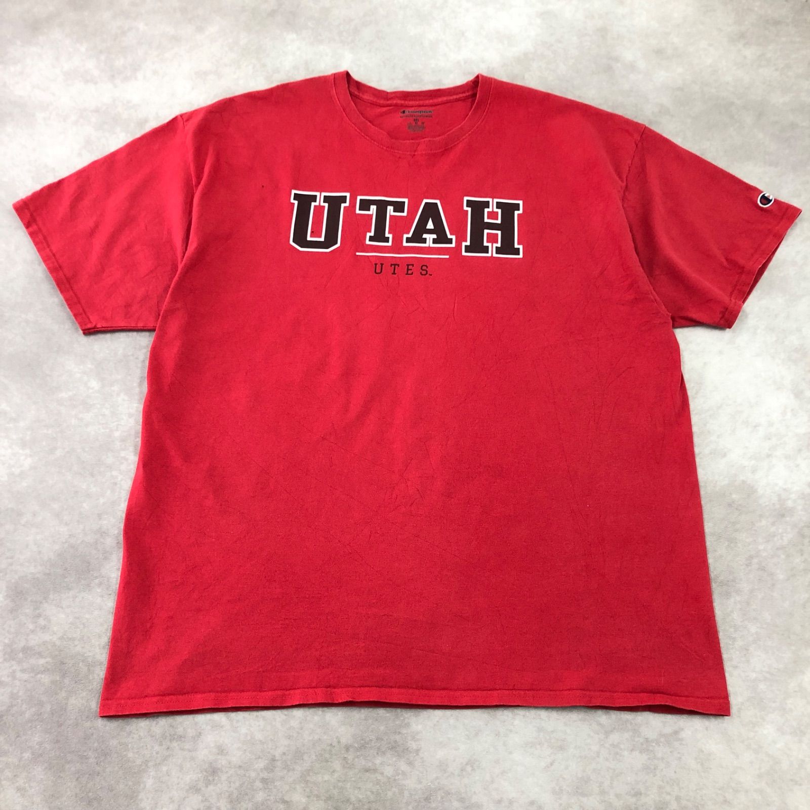 Champion チャンピオン Tシャツ 半袖 古着 USED Vintage ヴィンテージ アメカジ プリント ワッペン UTAH UTES ユタ・ユーツ・フットボール スポーツ チームロゴ