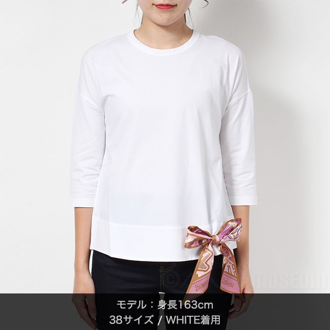 新品未使用】 HERNO ヘルノ Tシャツ BUBBLE スカーフ SUPERFINE COTTO