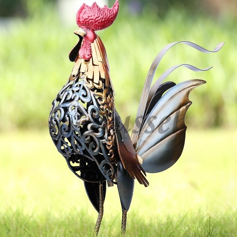 雄鶏 にわとり アイアン 鉄 金属 アート 動物 鳥 置物 オブジェ