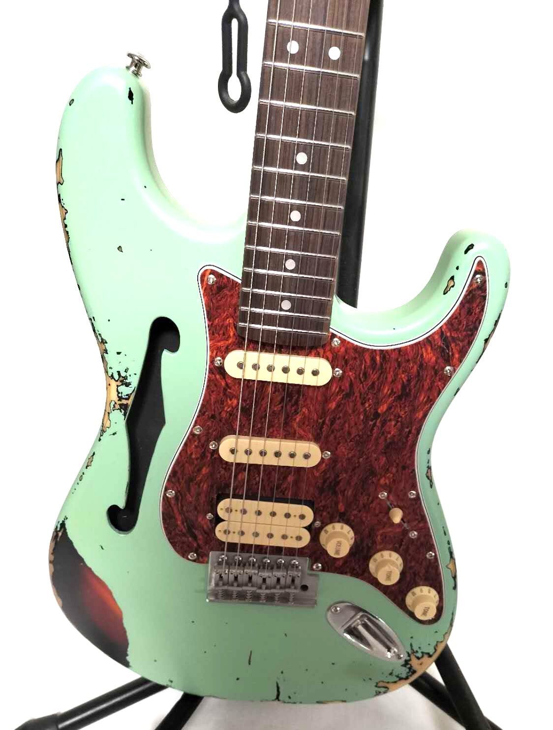 ストラトシンライン②　ハードレリックサーフグリーン　SSH　ステンレスフレット ストラトシンライン ハードレリックサーフグリーン SSH ステンレス