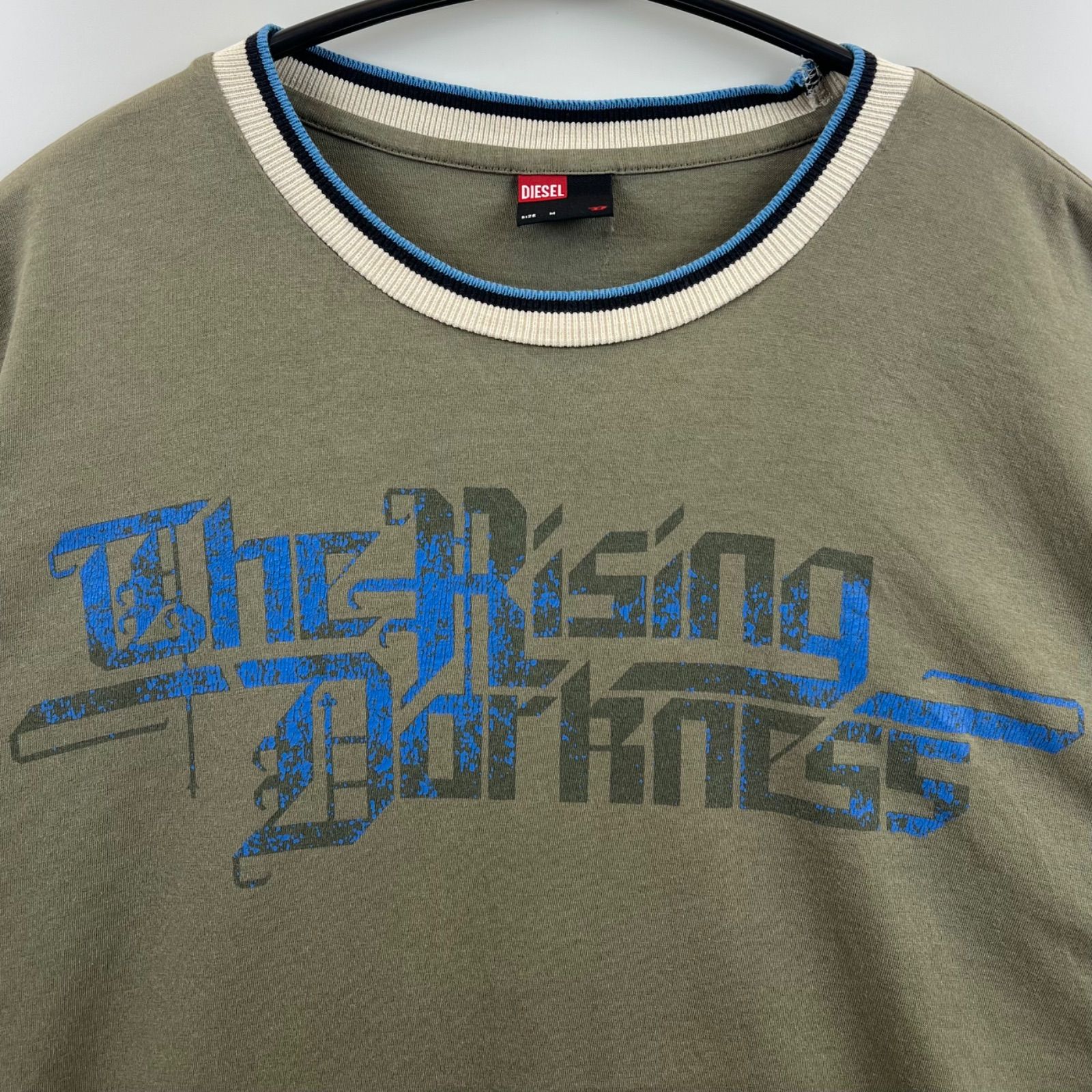 DIESEL 00s archive y2k rib S/S Tee M ディーゼル 黒タグ